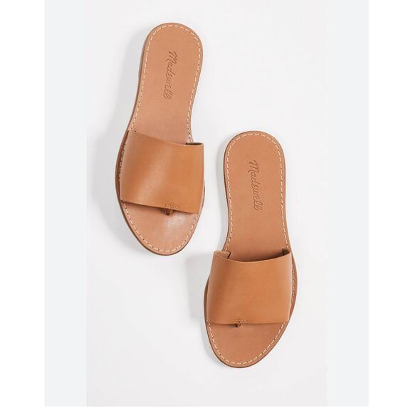 Madewell Tan Leather Flats - Picture 1 of 8